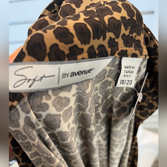 SOFT by AVENUE Y2k Cheetah, Wrinkle free Dress Sz 18/20 - Picture 3 of 3